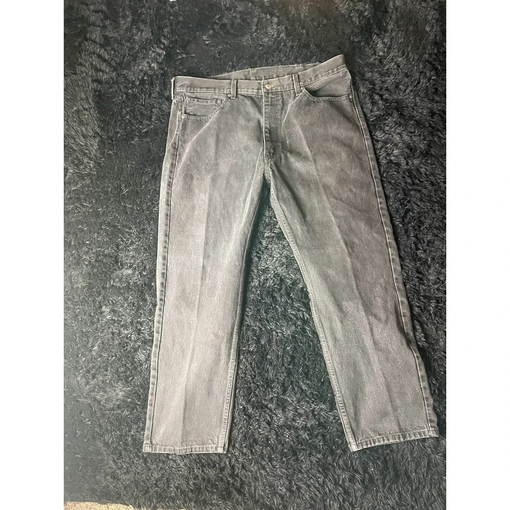 Vintage Levi's Men's 505 Jeans Size 40 x 30 Regular Fit Straight Leg Black